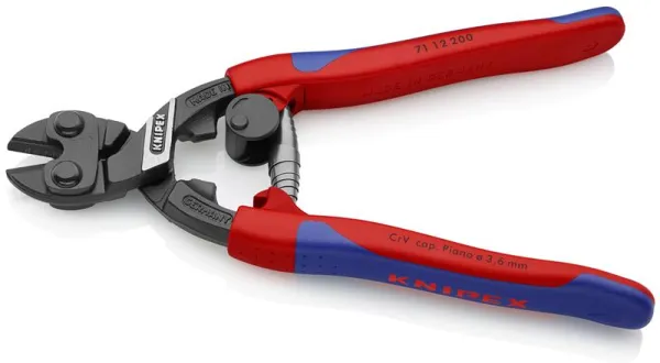 Knipex CoBolt® Kompakt boltekutter svart atramentert, med slankt flerkomponent-håndtak 200 mm