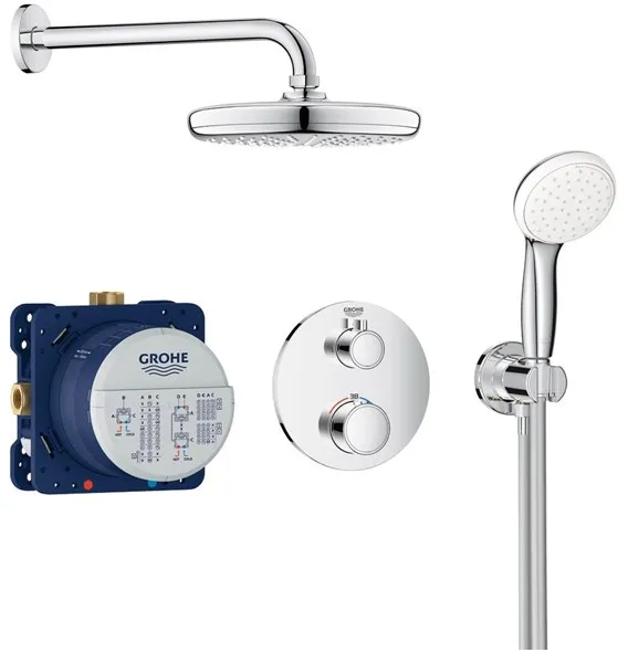 Grohe Grohtherm dusjsett med Tempesta 210, krom