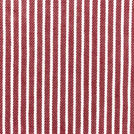 Denimstoff 145cm 015 Røde Striper - 50cm