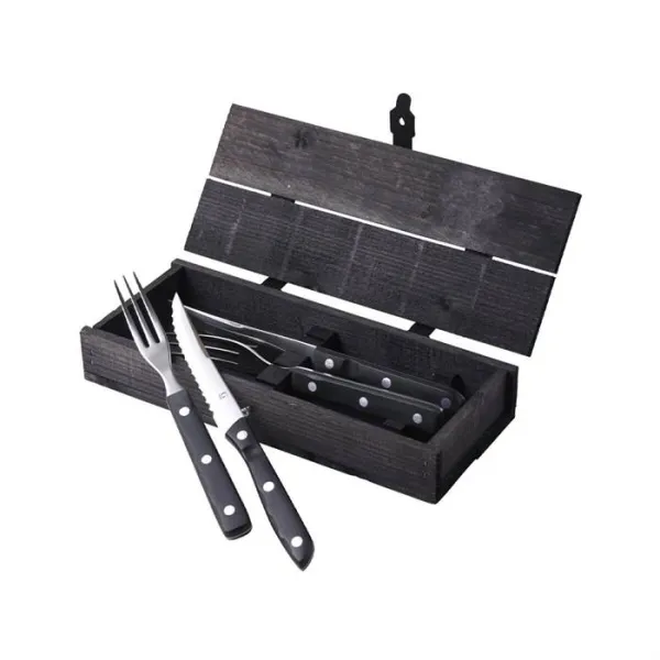 Gense Old Farmer biff/grillbestikk 4 deler - Svart/stål