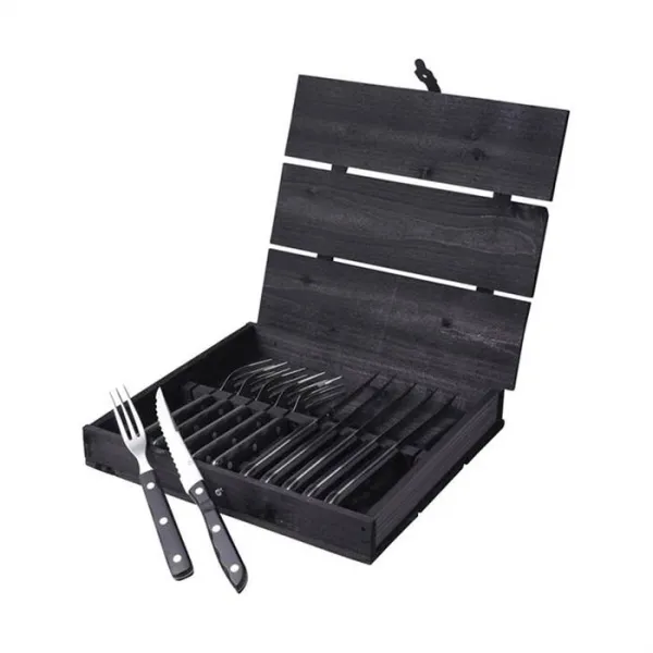 Gense Old Farmer biff/grillbestikk 12 deler - Svart/stål