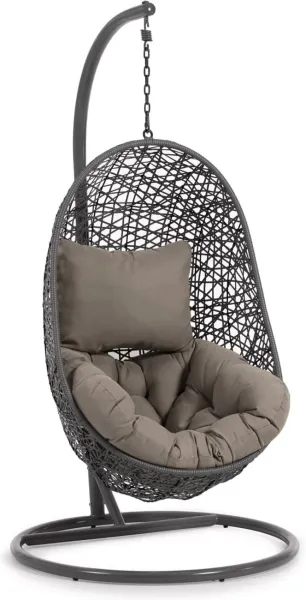 Florina, utendørs hengestol, grå, rotting