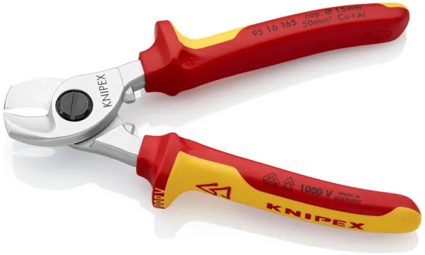 Knipex kabelsaks forkrommet, VDE-testet 165 mm