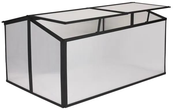 Minidrivhus svart 120x80x57cm
