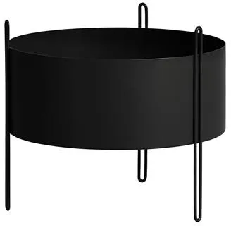 Woud Pidestall Potteplante Medium Svart