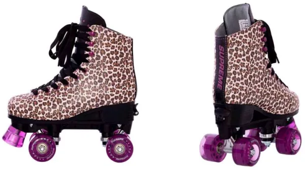 Supreme Rollers - Del Rey justerbar rulleskøyte Side by Side Str. 39-42 - Leopard