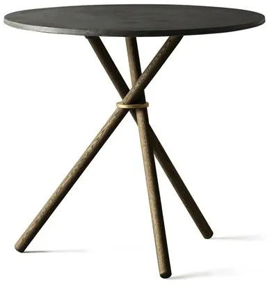 Eberhart Aldric Cafébord Ø80 Mørk Betong/Mørk Eik