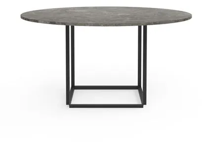 New Works Florence Spisebord Ø145 Gris Du Marais Marmor med svart understell