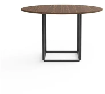 New Works Florence Spisebord Ø120 Valnøtt med Svart Understell