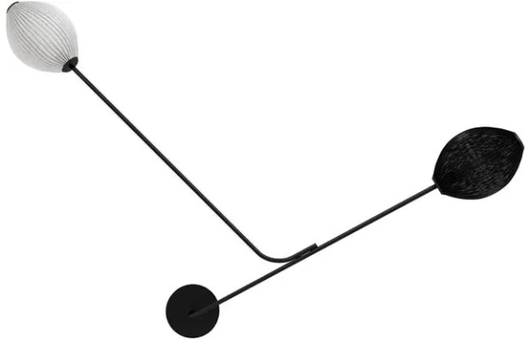 GUBI Satellite Vegglampe Hardwired Sort/Hvit